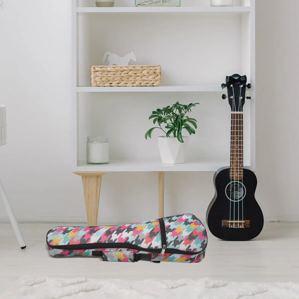 ERINGOGO Funda de Ukelele Ligera y Resistente con Bolsa de Transporte para Instrumentos Diseño Unisex y Protección Antirayaduras para Ukelele