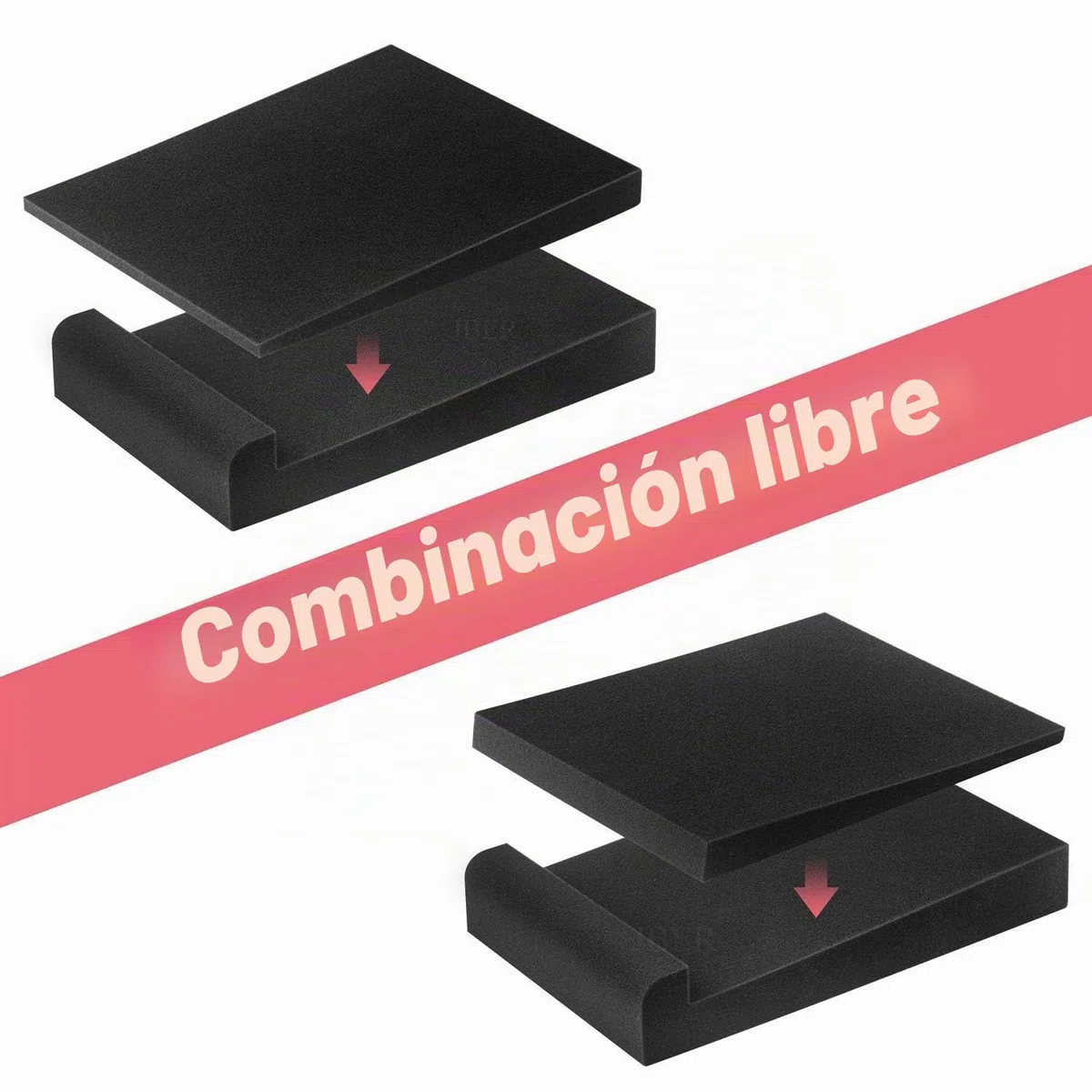 JBER Paquete de 2 almohadillas de aislamiento acústico, almohadillas de espuma de aislamiento de altavoces para monitor de estudio, espuma acústica de alta densidad adecuada para altavoces de 5