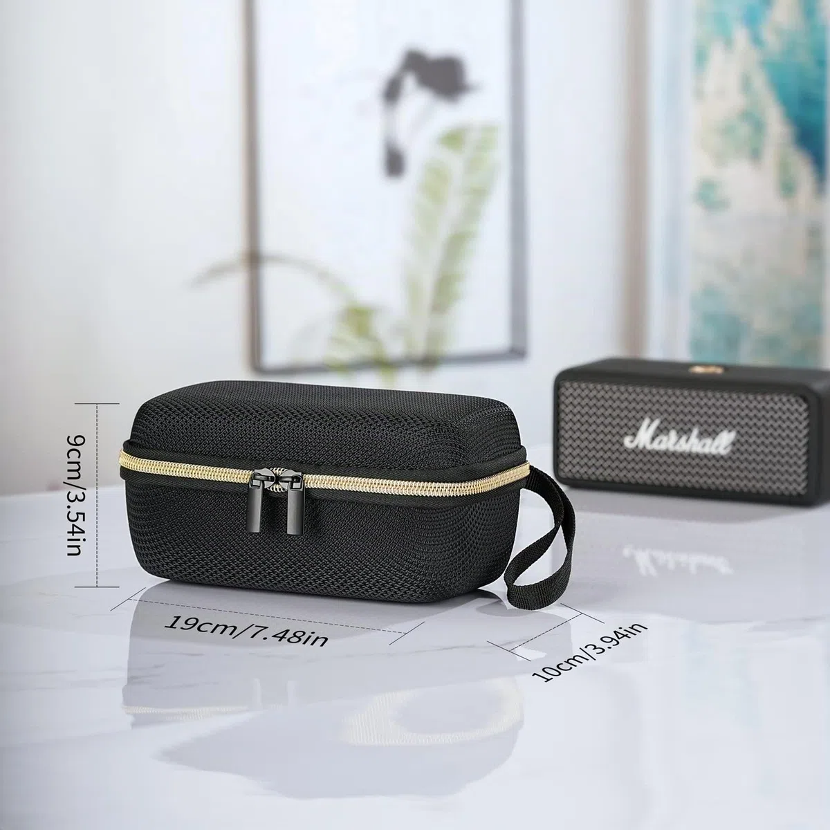 Yinke Marshall Emberton - Funda para altavoz portátil, color negro