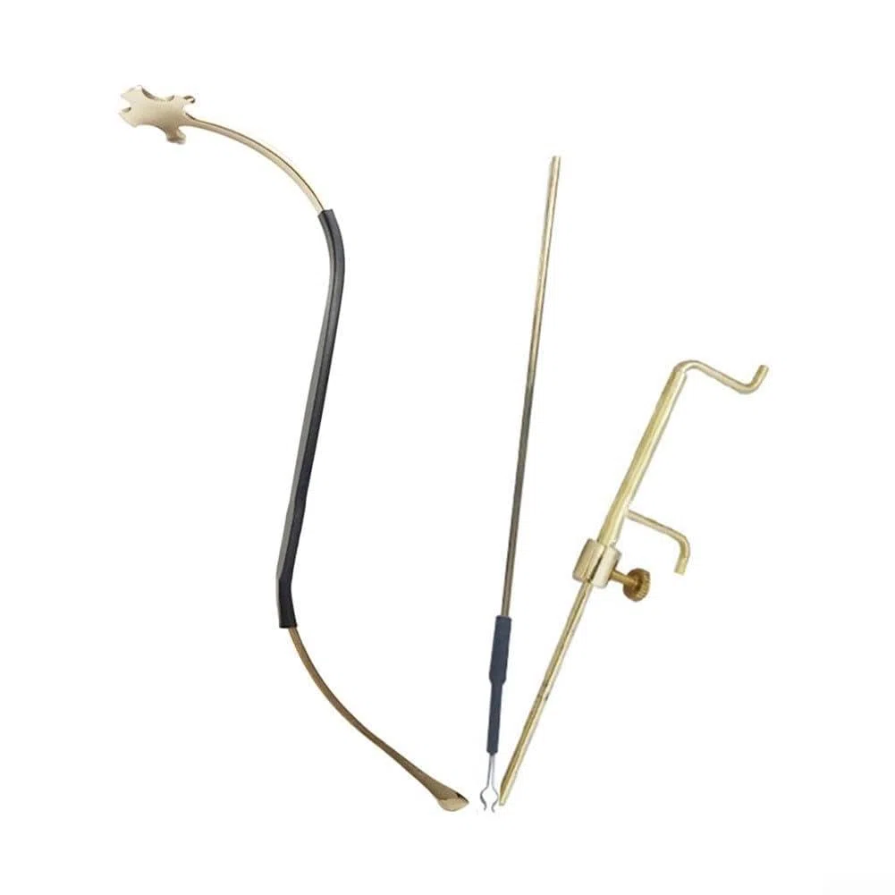 Kit de herramientas de latón para violín de 3 piezas para post trabajo de sonido, incluye herramientas de recuperación de medición y colocación para mantenimiento de violín