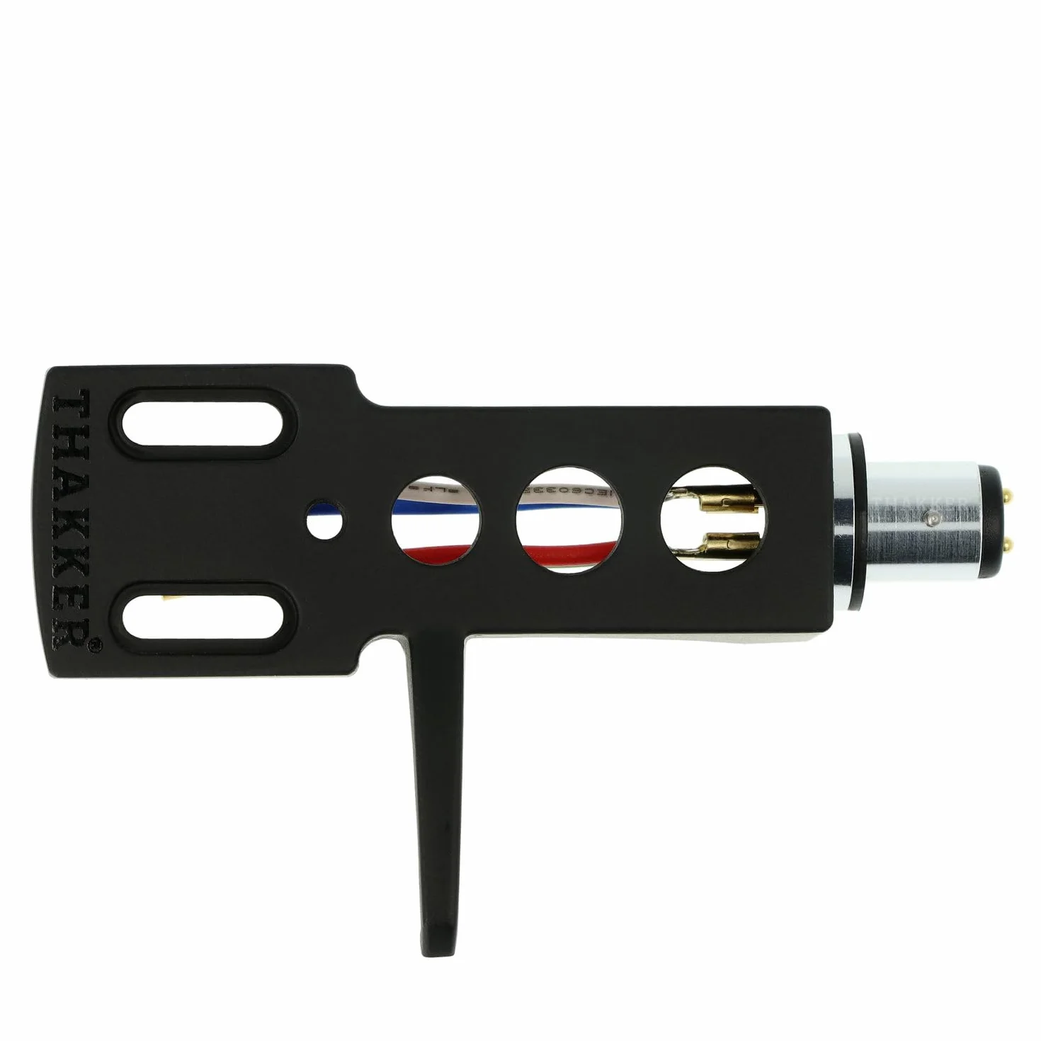 THAKKER HS-10 - Cáscara de Cabeza de Aluminio - Negro | Conexión de Bayoneta SME | Incluido Cables de Cabezal | Aluminium Headshell