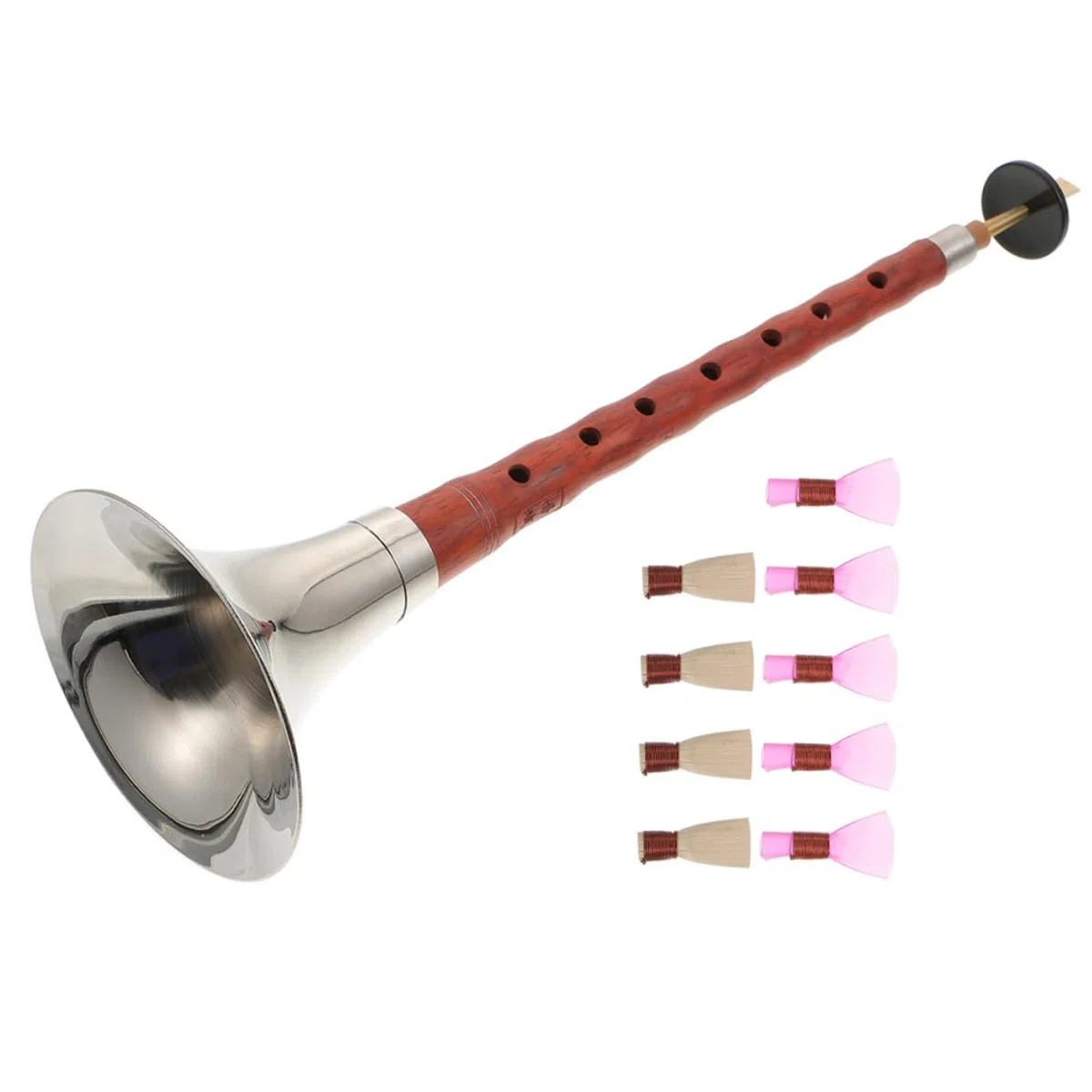 Suona para Principiantes en Tono, Instrumento de Viento Étnico de Metal, Fácil de Operar y Ligero, Adecuado para Estudiantes y Principiantes Color Aleatorio