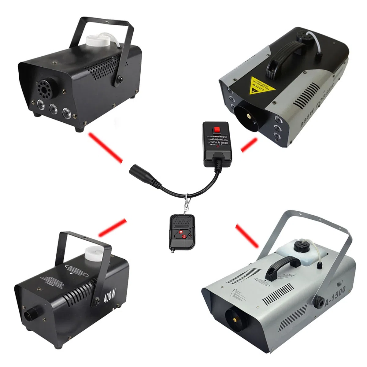 Tonysa Mando a Distancia para Máquina de Humo, Receptor Inalámbrico XLR de 3 Pines con Dos Botones y Frecuencia de 315 MHz, para Máquinas de Humo de 400 W, 900 W y 1500, Ideales para