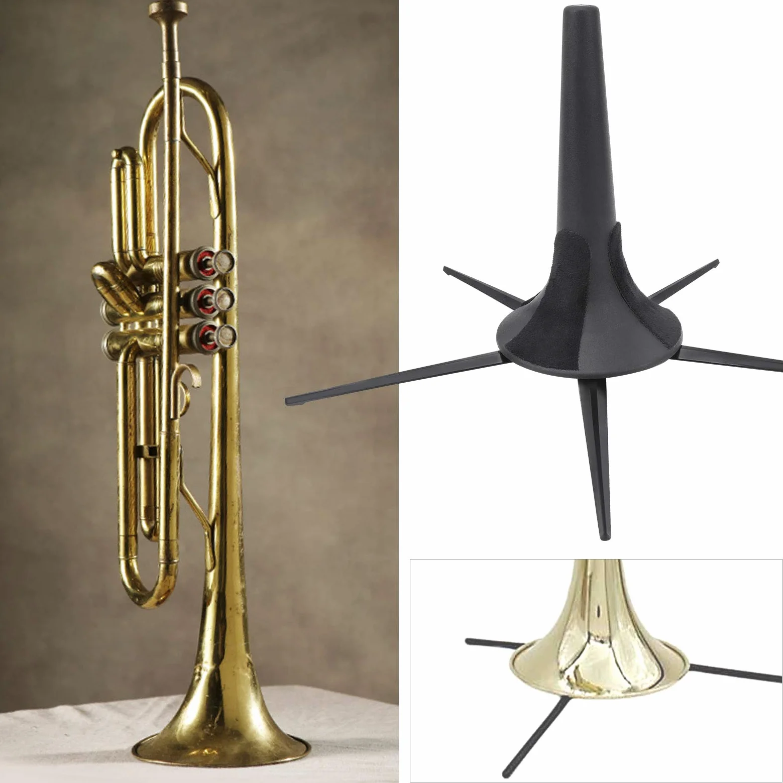 Soporte de Trompeta ABS + Aleación de Zinc, Soporte Plegable