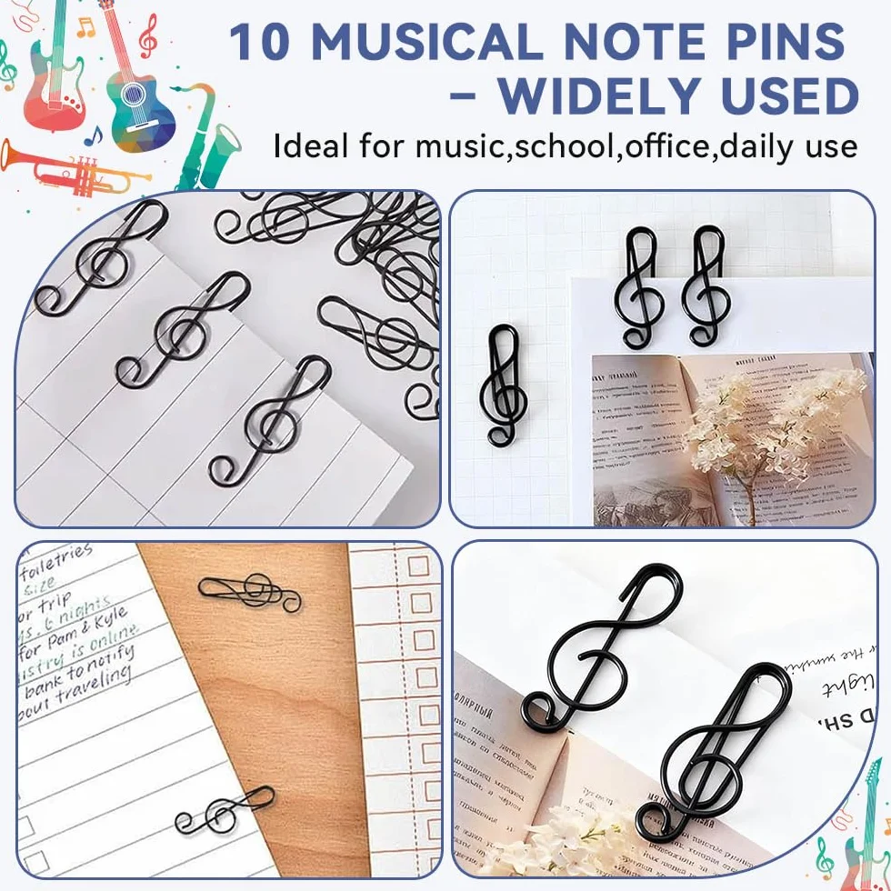 Carpeta de Partituras Musicales 20 Hojas/40 Páginas Carpetade Anillas Partituras Negra Presentación A4 Carpeta Espiral Con Fundas de Plastico A4 para Notas de Piano/Guitarra/Violín + 10 Clips