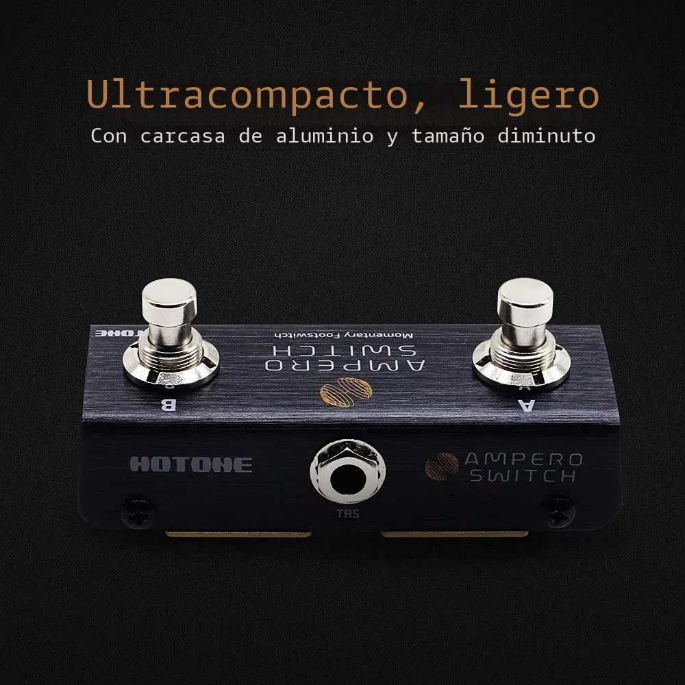 Hotone Pedal de pedal dual momentáneo de 2 vías, controlador de interruptor de pie Ampero Switch 6,35 mm