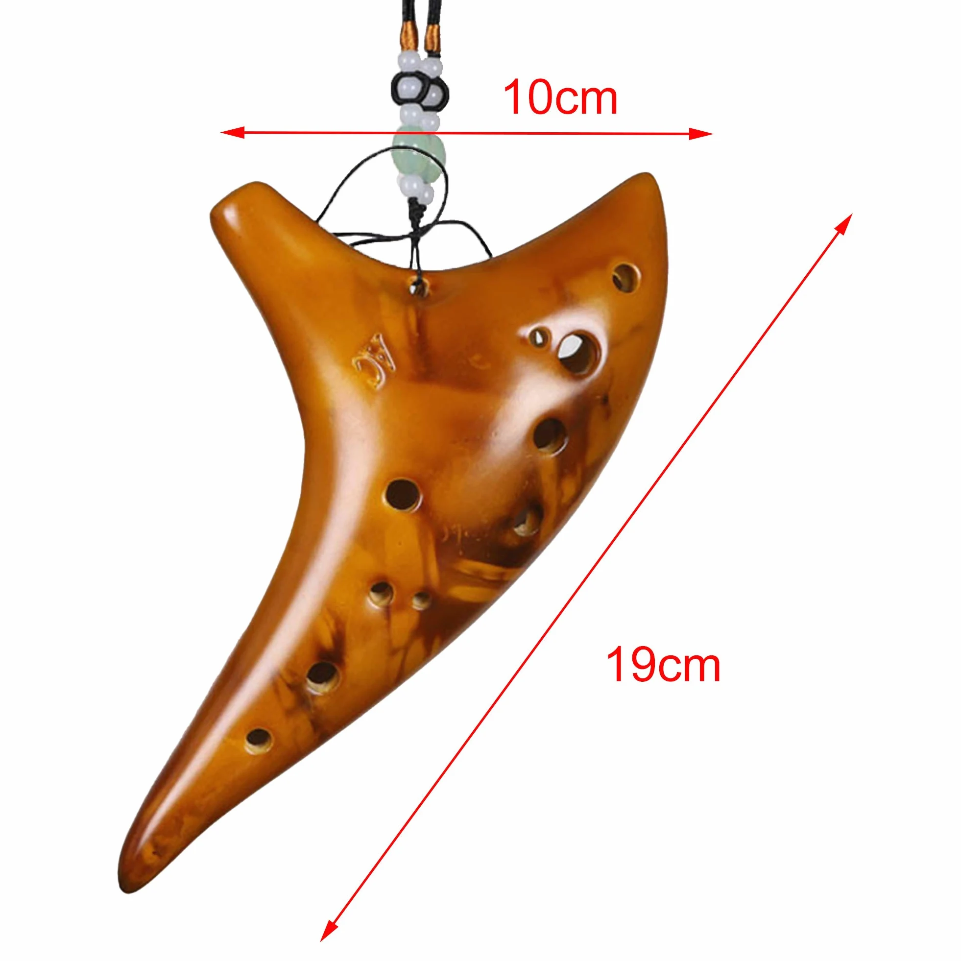 Ocarina, ocarina de 12 agujeros, réplica de cerámica, Alto C Crackle Pattern Ocarinas Cerámica, instrumento musical, Zelda Ocarina con una bolsa protectora, Songbooks cuello cadena cuello