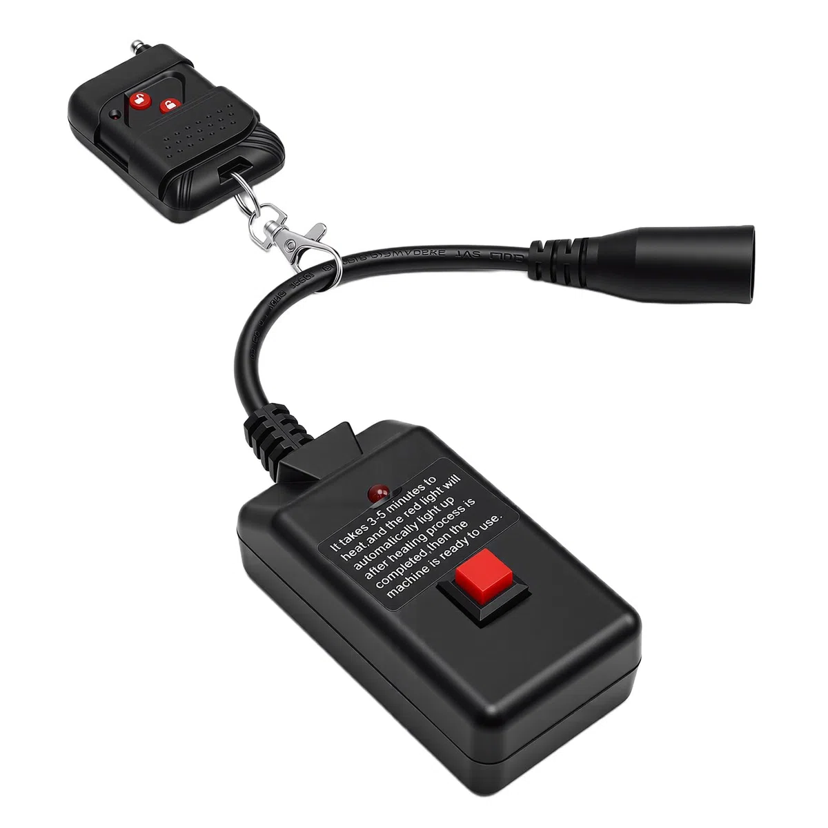 Tonysa Mando a Distancia para Máquina de Humo, Receptor Inalámbrico XLR de 3 Pines con Dos Botones y Frecuencia de 315 MHz, para Máquinas de Humo de 400 W, 900 W y 1500, Ideales para