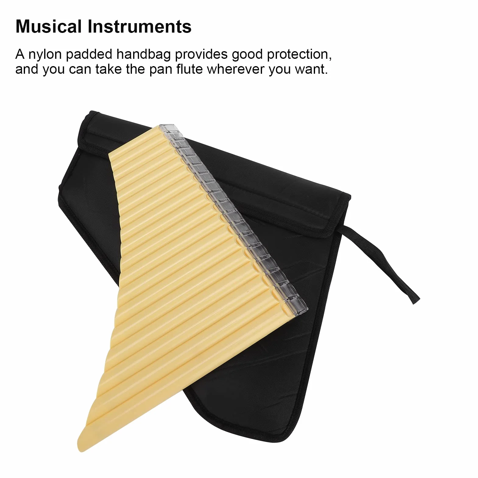 Flauta De Pan De 16 Tubos ,Puede Llevar La Flauta De Pan Donde Quiera Que Desee Flauta De Pan Fácil De Aprender Y Tocar Pruebas Rigurosas Con Material ABS Para Música(amarillo)