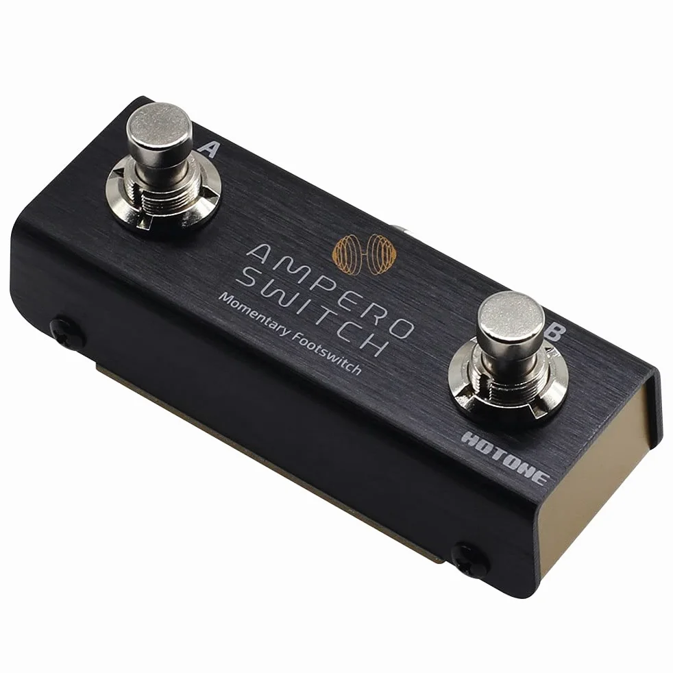 Hotone Pedal de pedal dual momentáneo de 2 vías, controlador de interruptor de pie Ampero Switch 6,35 mm