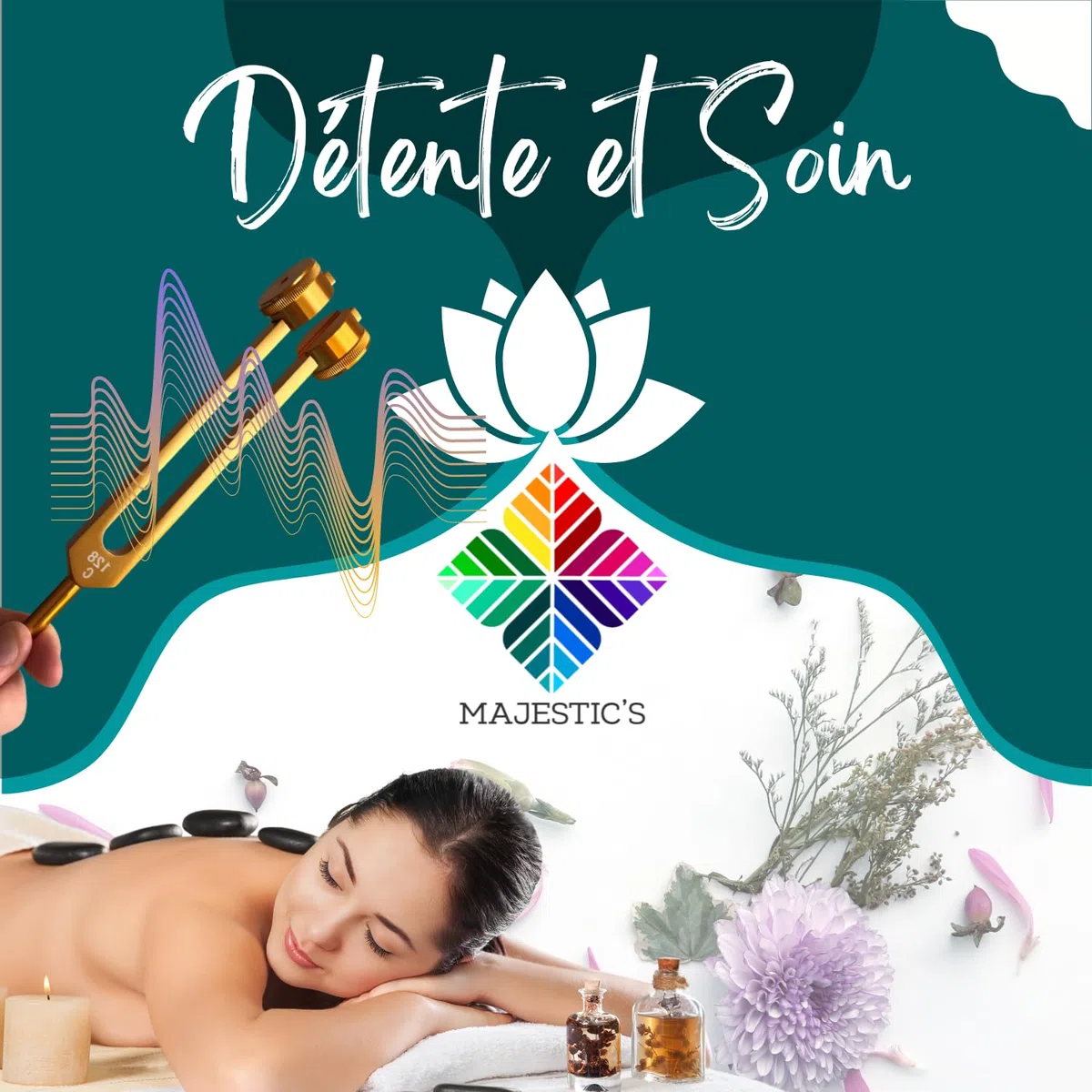 Diapasón terapéutico 128hz profesional de aluminio dorado, utilizado para el yoga meditación terapia de sonido, instrumento con martillo y estuche de almacenamiento incluido