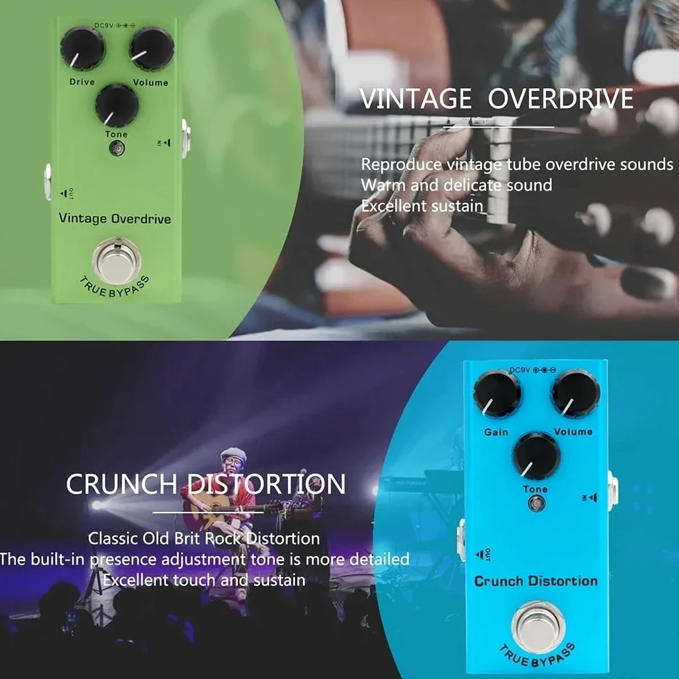 Pedal de Efectos para Guitarra Eléctrica, Minichorus Analógico, Pedales para Bajo, Chorus Analógico