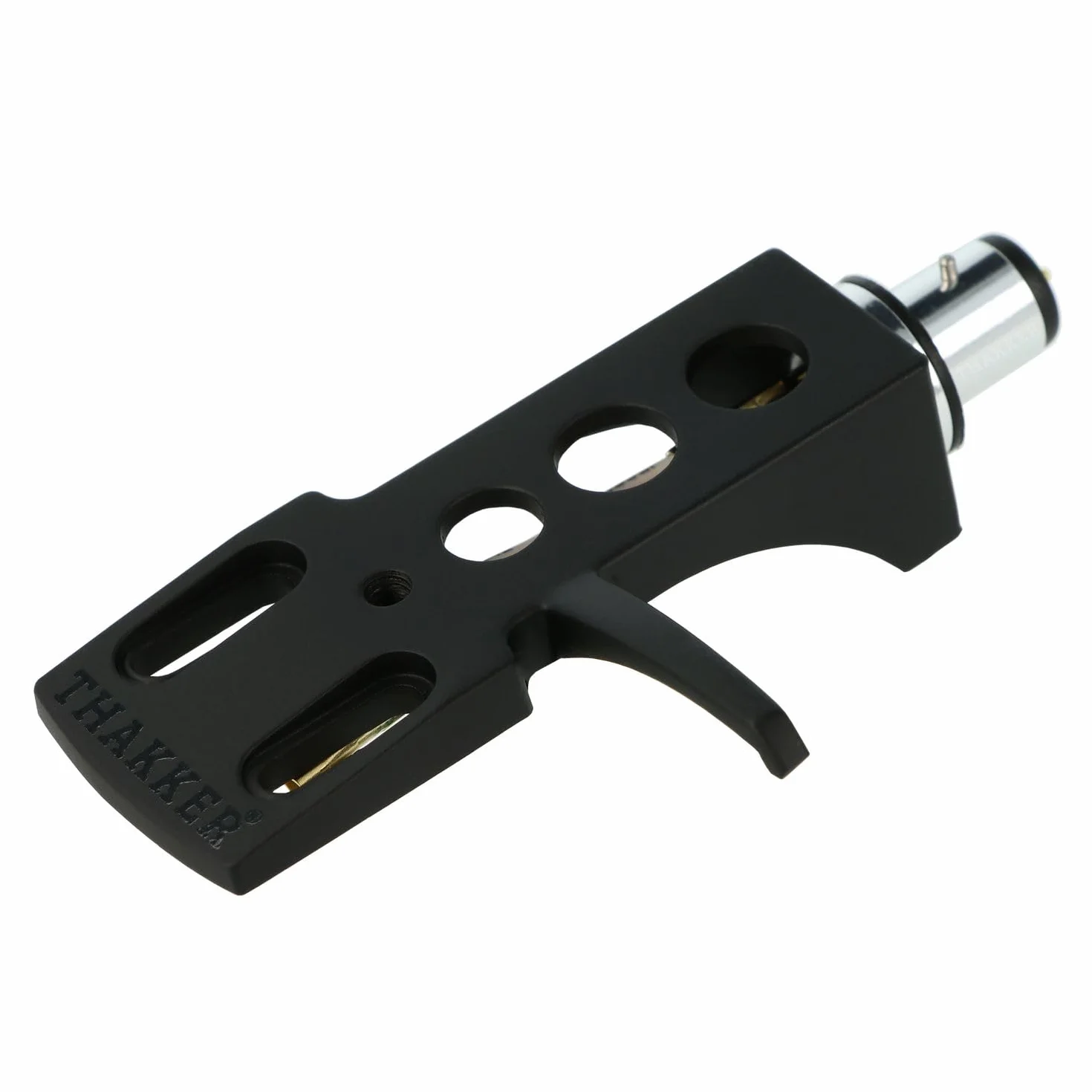 THAKKER HS-10 - Cáscara de Cabeza de Aluminio - Negro | Conexión de Bayoneta SME | Incluido Cables de Cabezal | Aluminium Headshell