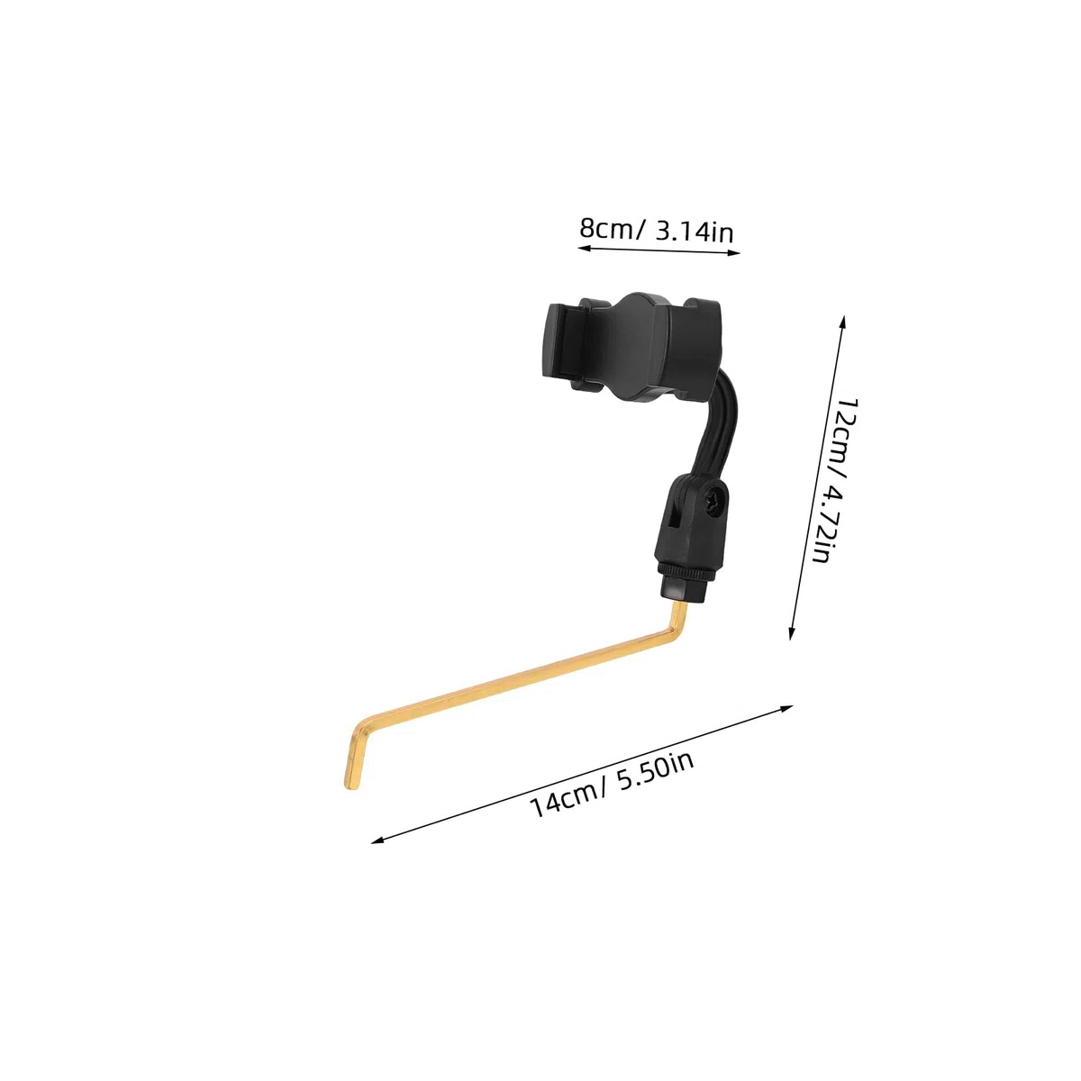 minkissy Soporte para Teléfono y Partituras de Saxofón Clip Ajustable para Smartphone y Tablet Accesorio Portátil y Ligero para Lectura Cómoda Ensayos y Conciertos