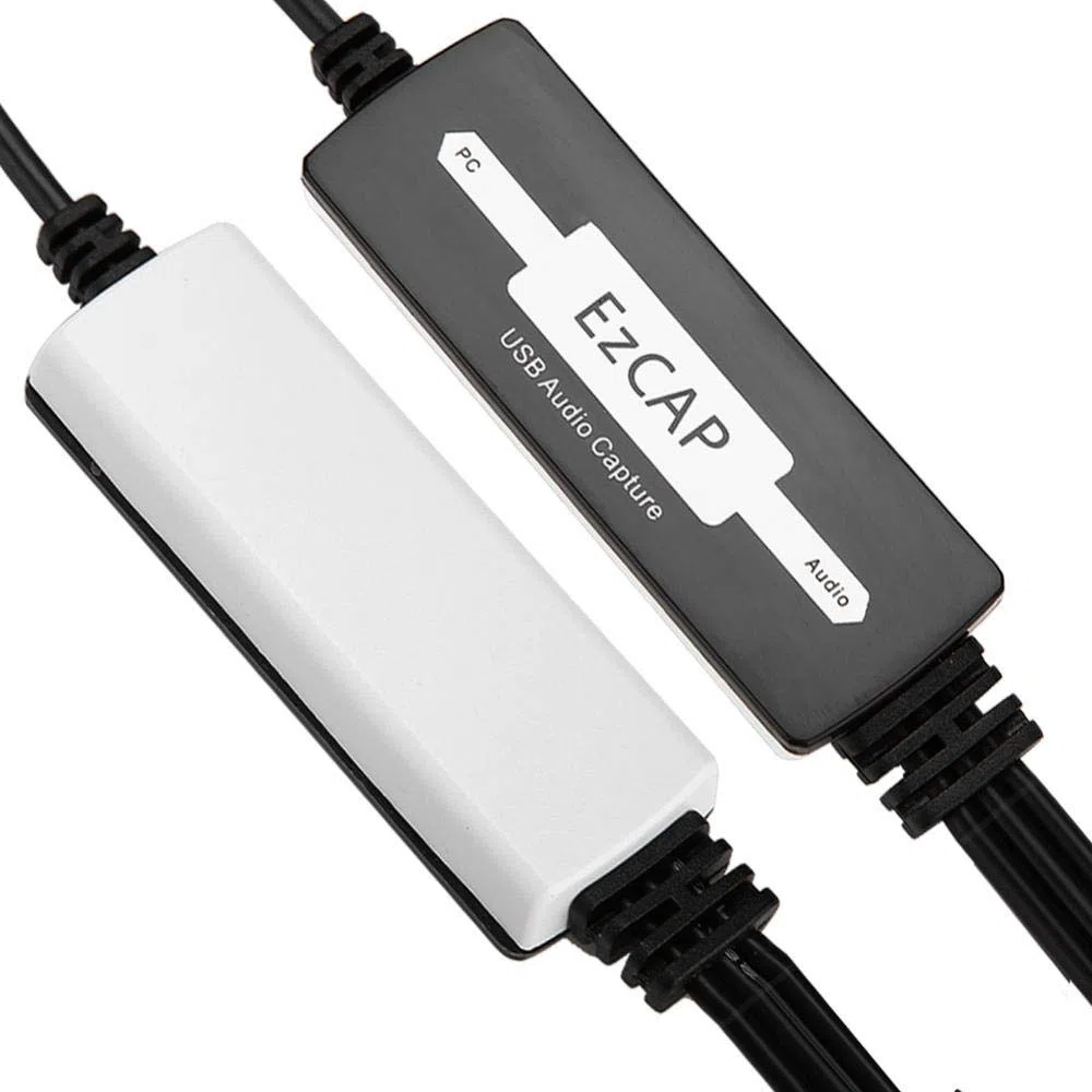 Tarjeta de Captura de Audio USB - Grabadora de Sonido para Casetes de Giradiscos a MP3/WAV, Estéreo de Dos Canales
