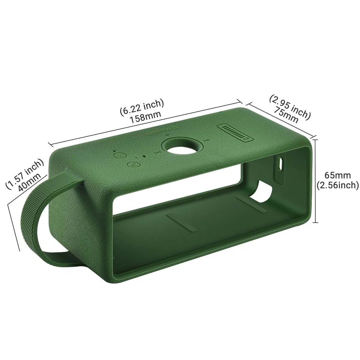 Funda de Silicona para Marshall Emberton III Altavoces Bluetooth portátiles,Emberton 3rd Estuche de Viaje Portátil Protector Bolsa de Transporte con Mango(Verde)