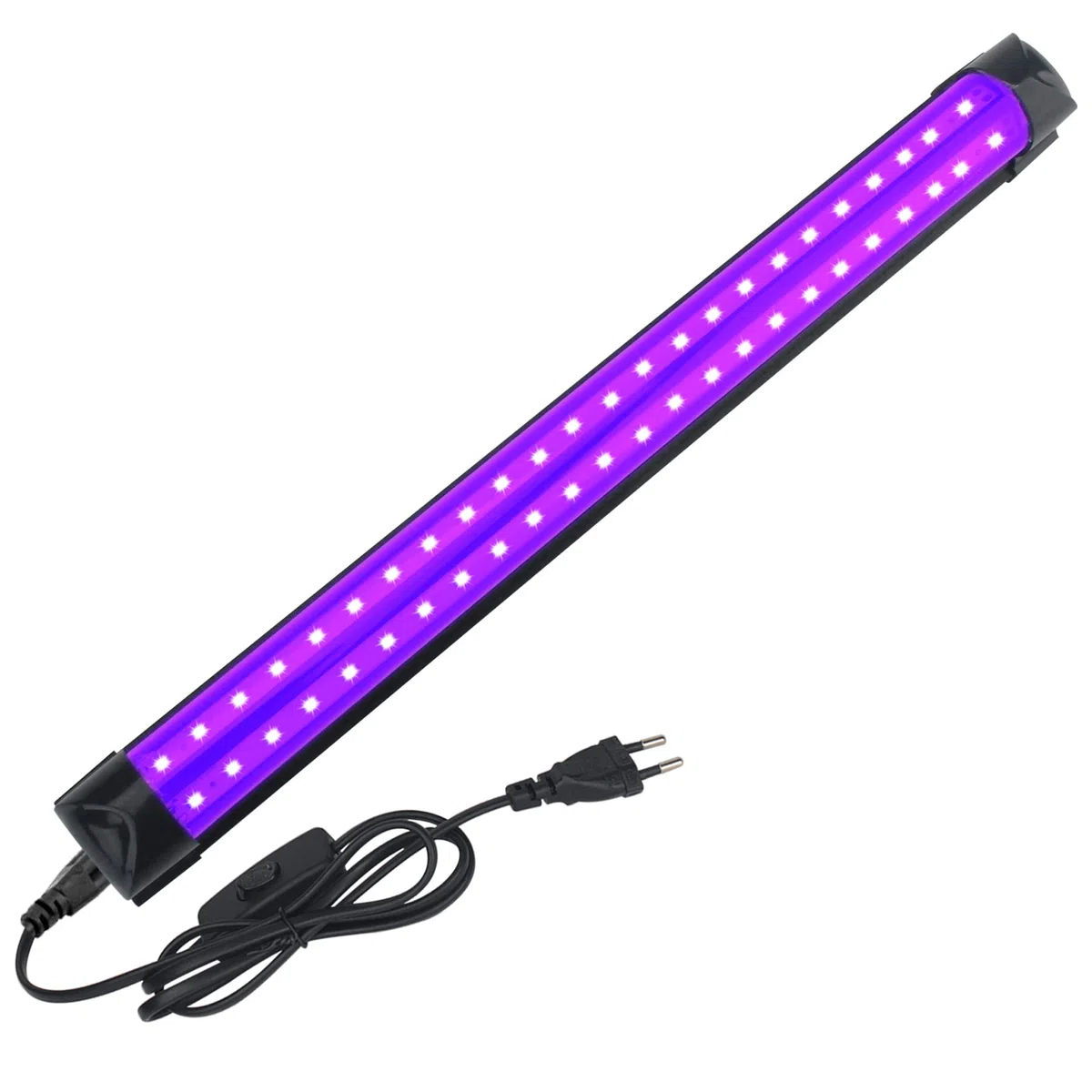 Barra de Luz Negra UV LED,10W Lámpara ultravioleta,Luces Discoteca con Cable de 1.8M,Iluminación Fluorescente 395nm para Habitacion,Bar,Blacklight Fiestas,Halloween,Pintura corporal