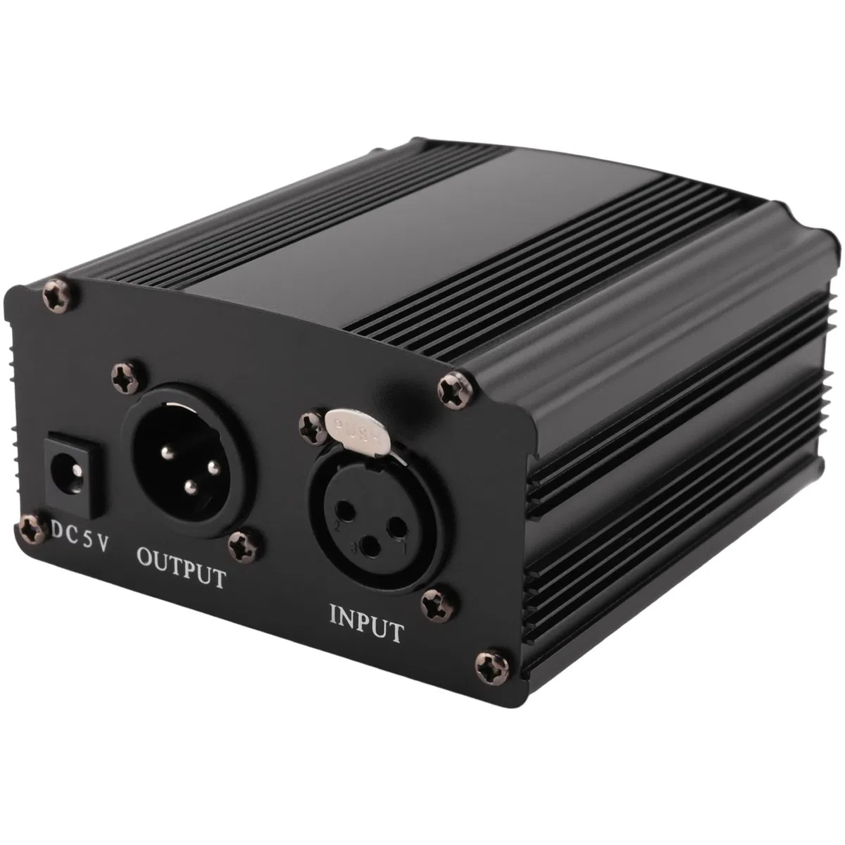 Para Fuente de MicróFono 48V Phantom Power Bm 800 con Adaptador Cable de Audio XLR para Cualquier Equipo de GrabacióN de MúSica Enchufe de la UE