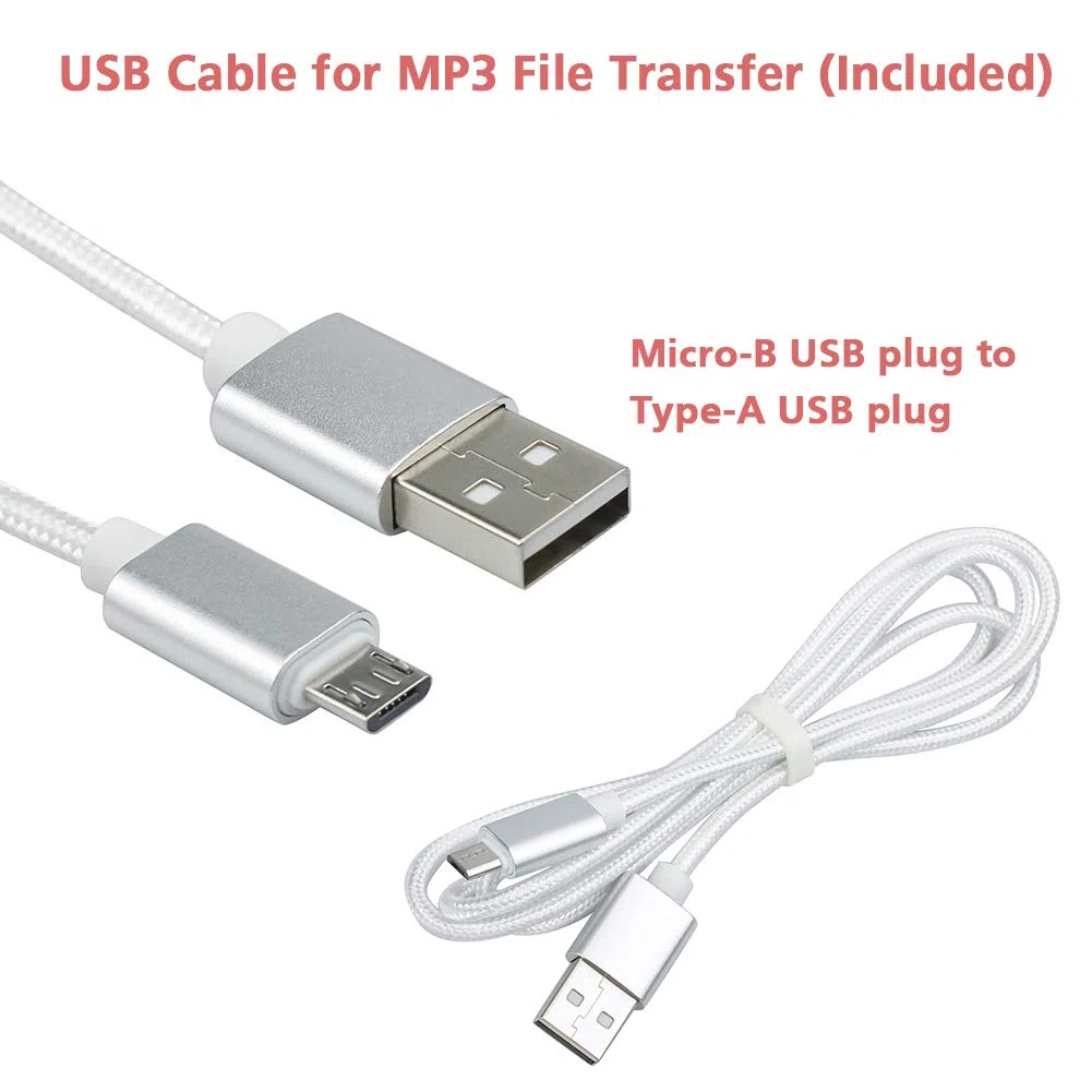 Módulo de Sonido Grabable Control de Botón 8MB MP3 WAV Música Reproductor Voz Chip con Caja de Batería AA y Micro Cable USB para Música DIY Regalo Creativo