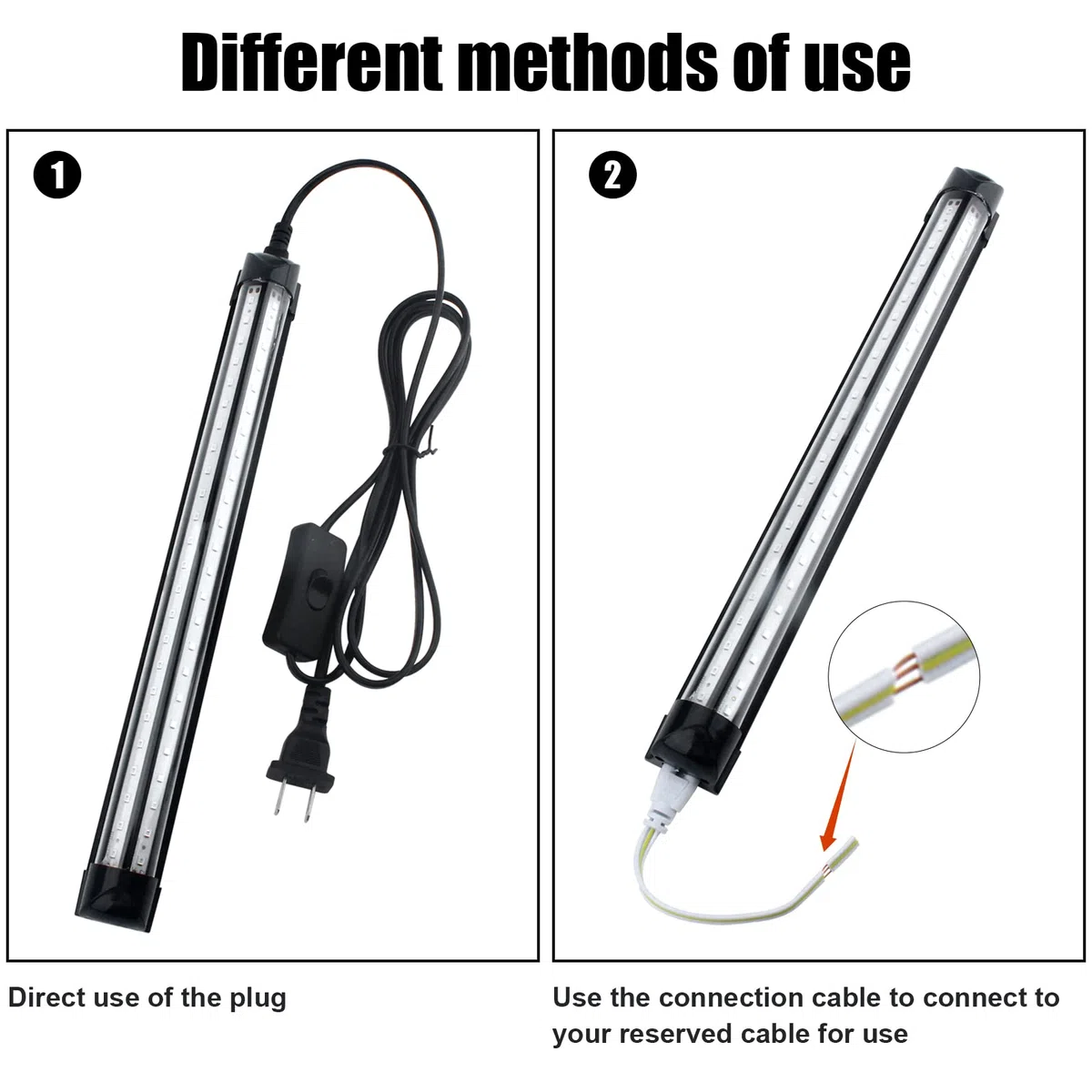 Barra de Luz Negra UV LED,10W Lámpara ultravioleta,Luces Discoteca con Cable de 1.8M,Iluminación Fluorescente 395nm para Habitacion,Bar,Blacklight Fiestas,Halloween,Pintura corporal