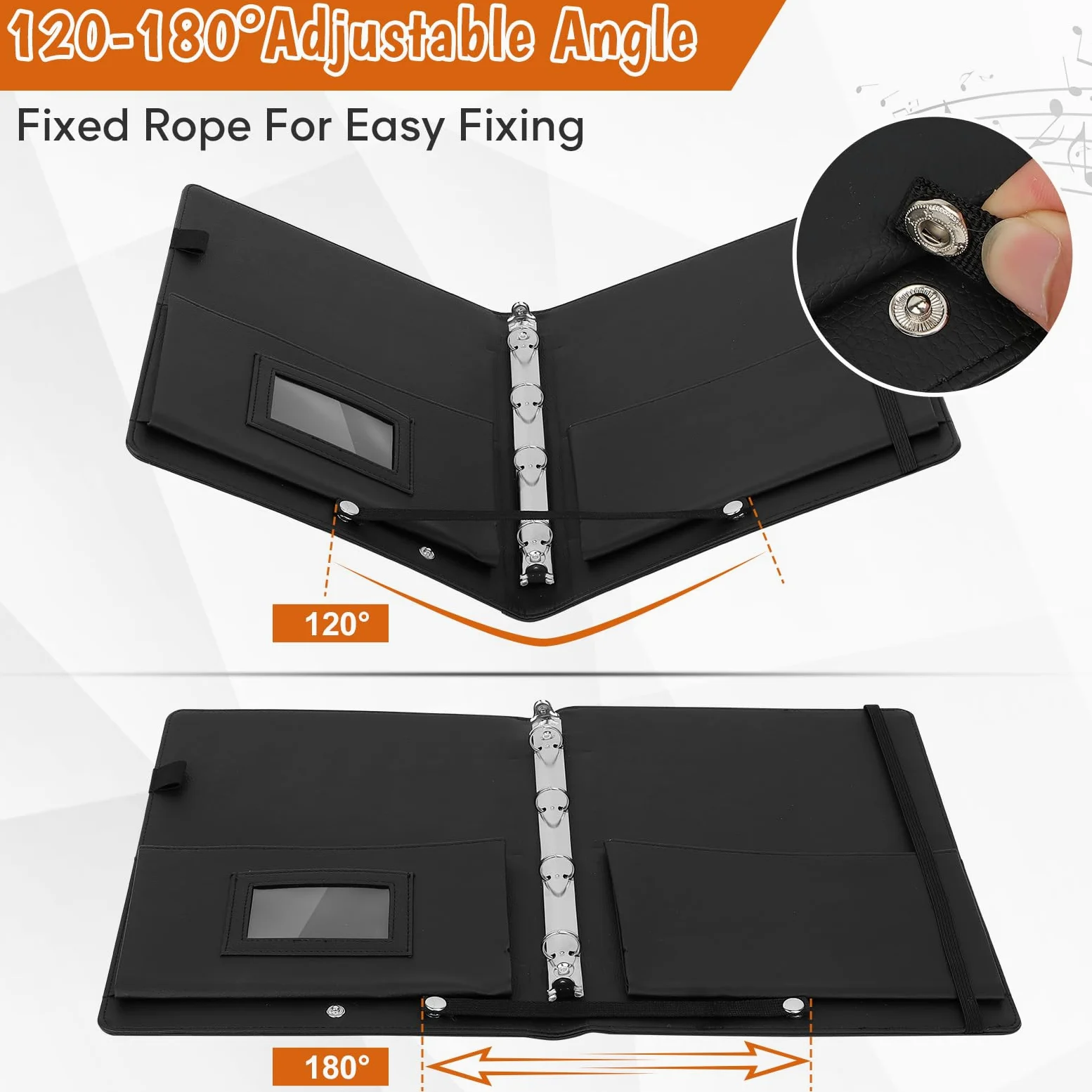 AOBOPLE Carpeta para Partituras A4 de 220 Páginas para Partituras de Música,Carpeta Musica A4 de 4 Anillos para Partituras de Instrumentistas y Músicos