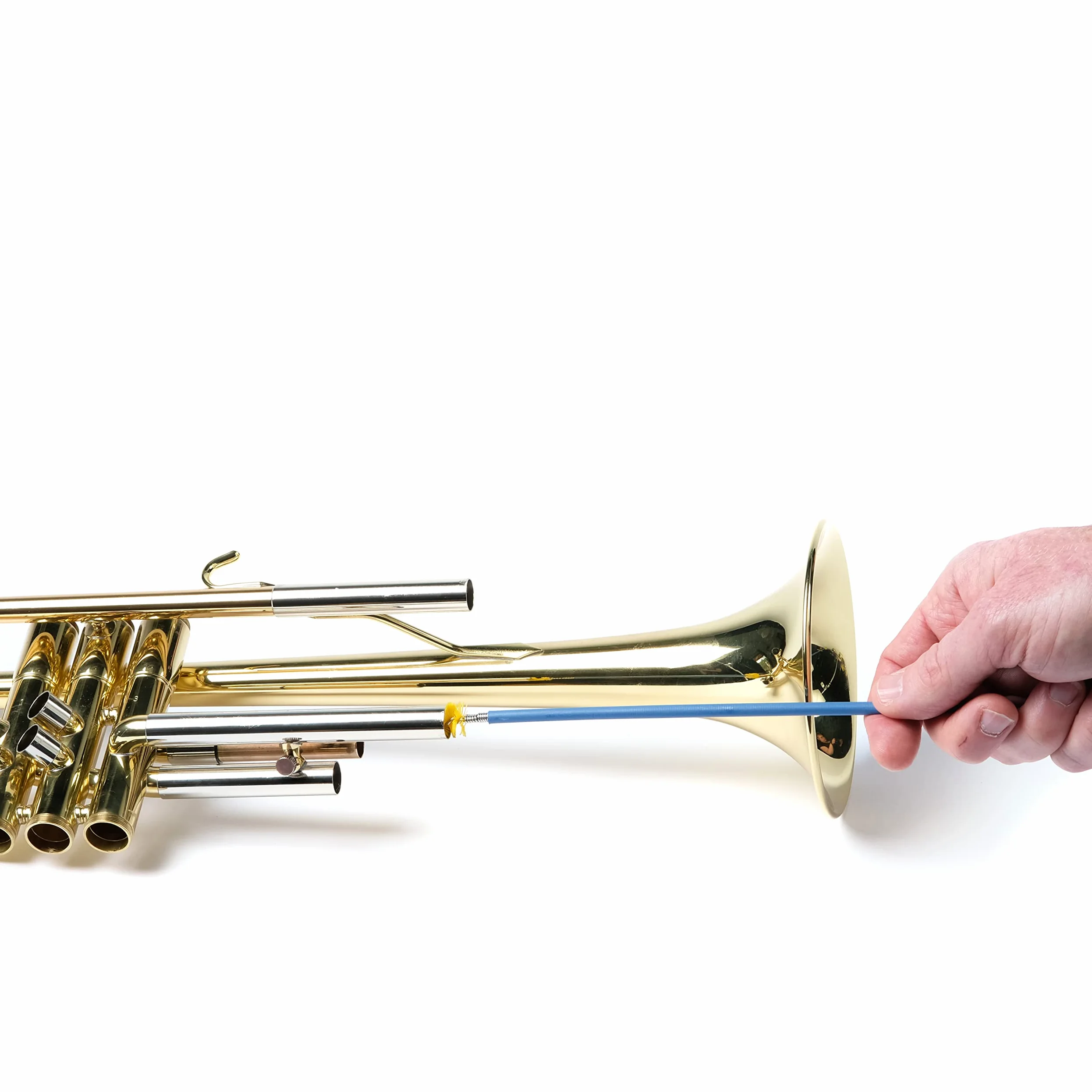 MusicNomad Kit de limpieza de cepillo de trompeta de 3 piezas de alta calidad: boquilla, válvula y cepillo de serpiente con bolsa de almacenamiento (MN765)
