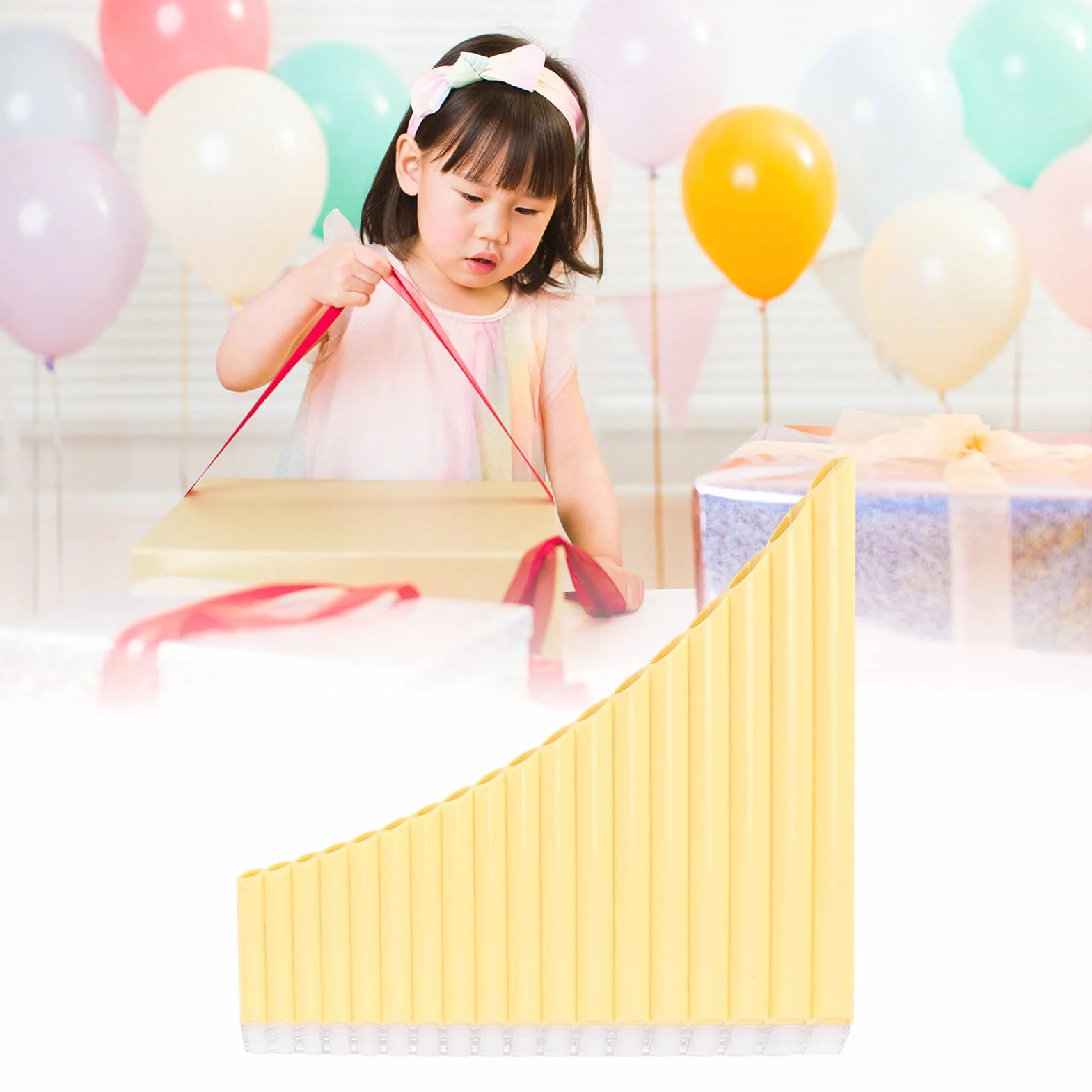 Flauta De Pan De 16 Tubos ,Puede Llevar La Flauta De Pan Donde Quiera Que Desee Flauta De Pan Fácil De Aprender Y Tocar Pruebas Rigurosas Con Material ABS Para Música(amarillo)