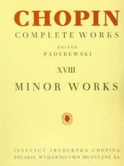 CHOPIN - Obras Menores para Piano (Paderewski)