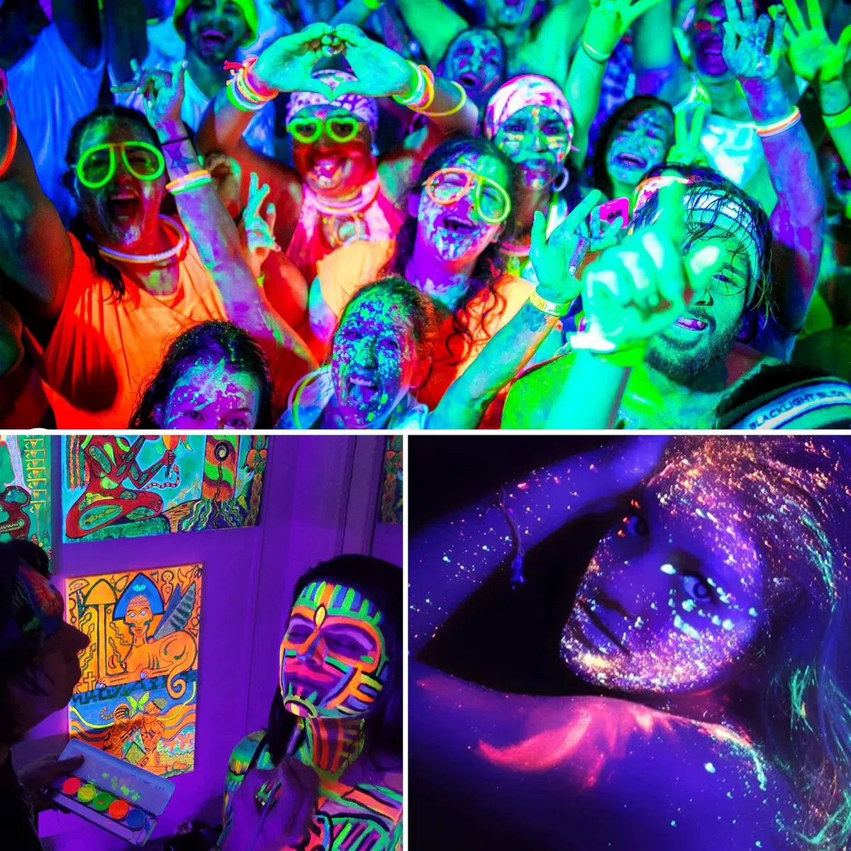 Barra de Luz Negra UV LED,10W Lámpara ultravioleta,Luces Discoteca con Cable de 1.8M,Iluminación Fluorescente 395nm para Habitacion,Bar,Blacklight Fiestas,Halloween,Pintura corporal