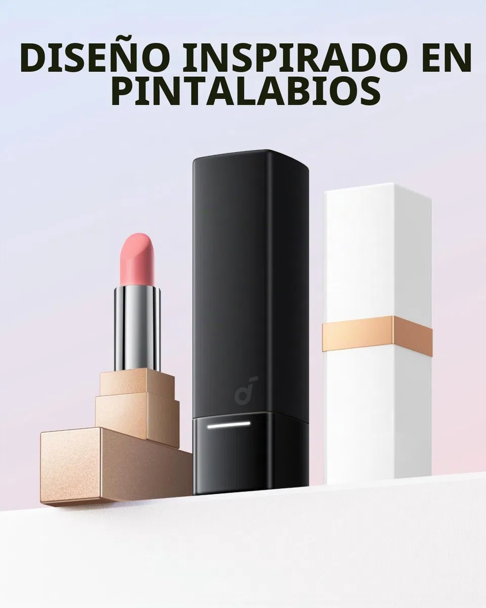 Soundcore A30i de Anker, Auriculares con Cancelación de Ruido, Diseño Elegante en Forma de Lápiz Labial, Diminutos, Ligeros y Cómodos, 24 Horas de Reproducción, IP54, Inalámbricos, Bluetooth 5.4